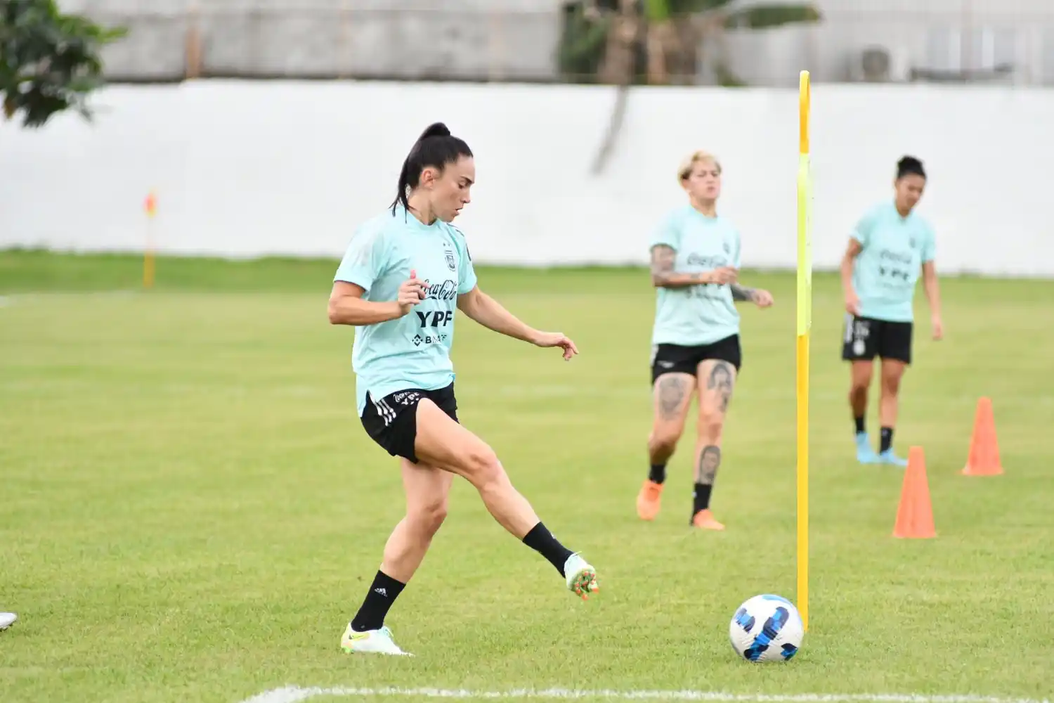 Barroso, en el entrenamiento de ayer en Colombia.