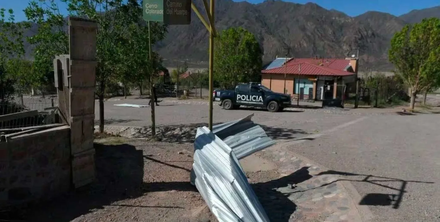 En Potrerillos provocó algunos inconvenientes. Foto: Gentileza Los Andes.