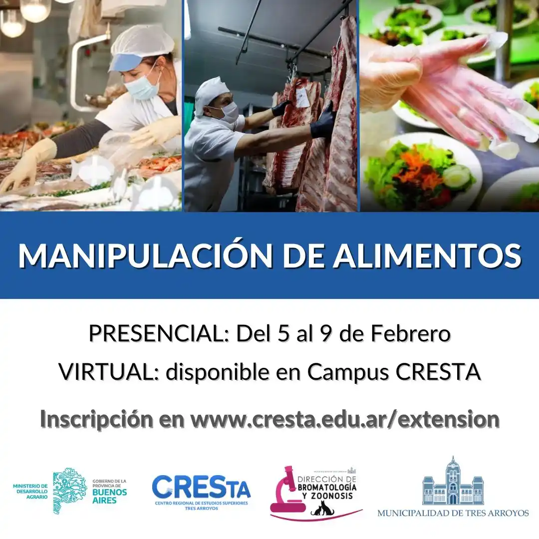 CRESTA: Curso de manipulación de alimentos para el mes de febrero