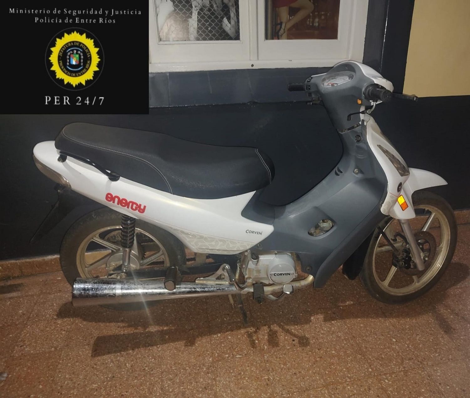 Secuestraron motocicleta robada en operativo policial