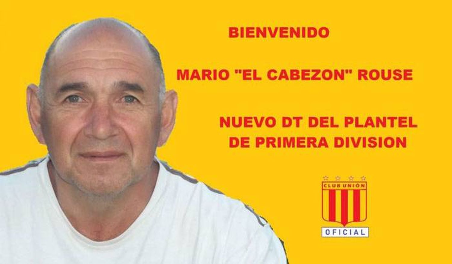 Mario Rouse nuevo técnico de Unión de Villa Jardín