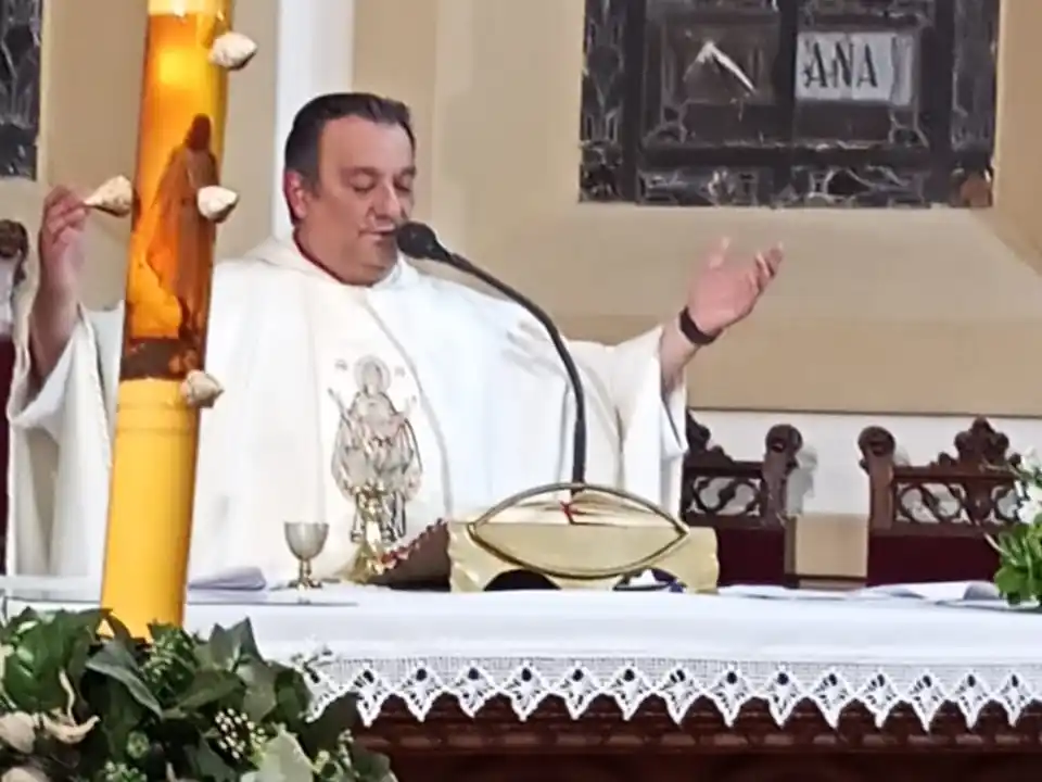 Gómez Syez durante la misa de este domingo