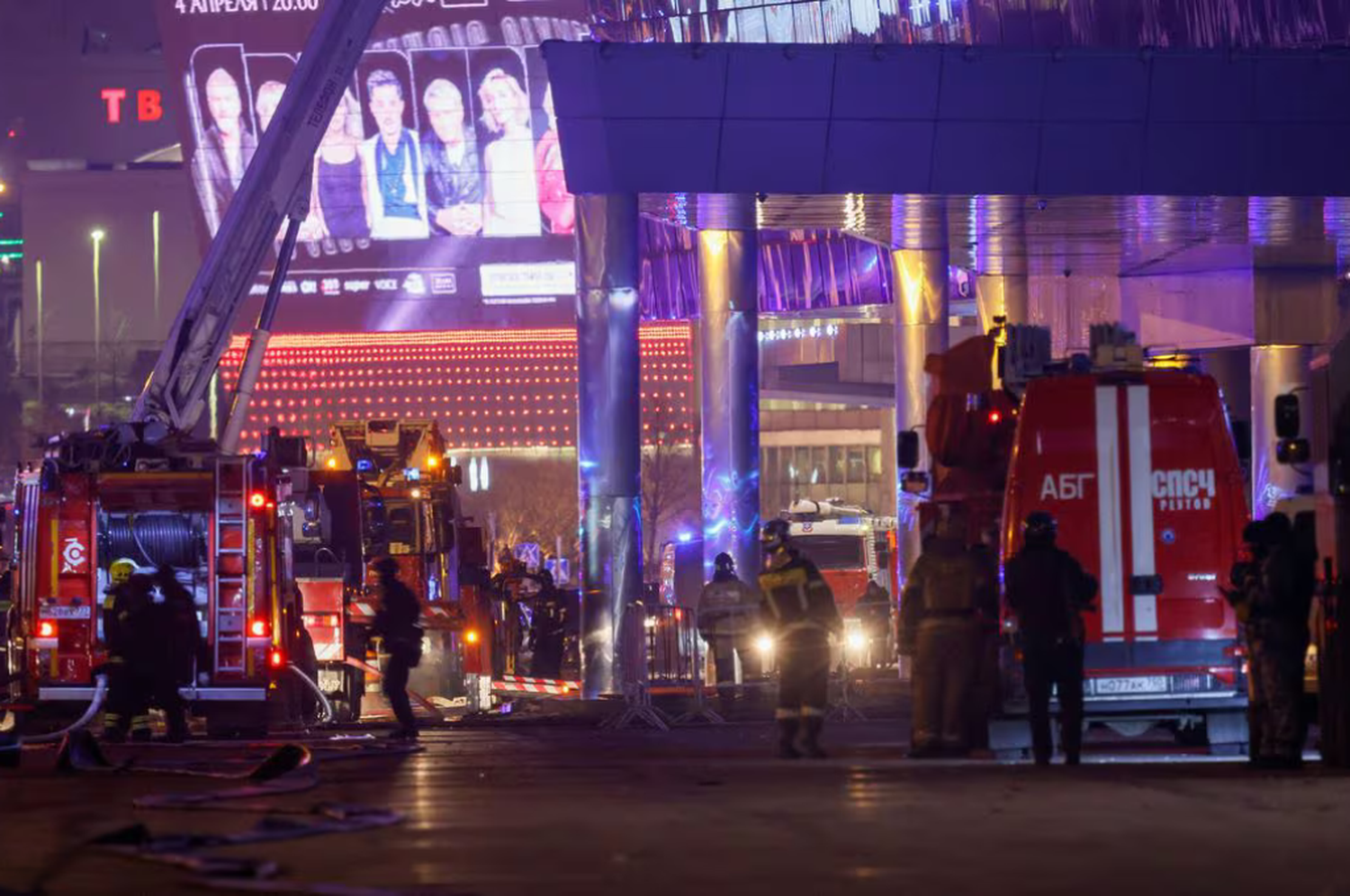 El incidente ocurrió en la sala de conciertos Crocus City Hall