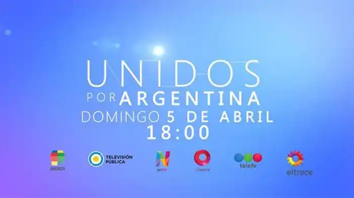 Este domingo a las 18:00 mirá #UnidosPorArgentina