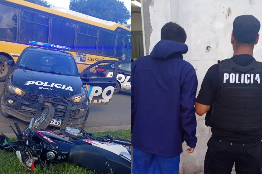 Detenido tras persecución policial.