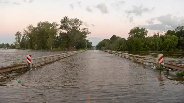 imagen de archivo del puente del Río Carcarañá.