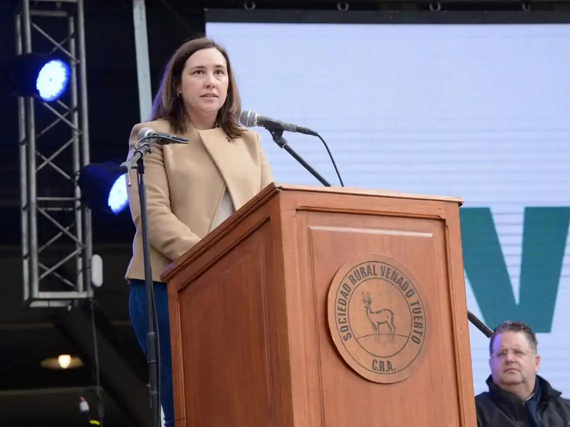 La presidenta de la Sociedad Rural de Venado Tuerto, Noelia Castagnani.