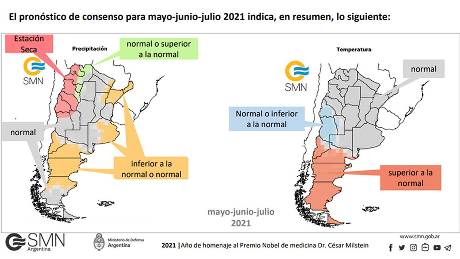 Previsiones desde mayo hasta julio, declaran el fin de La Niña