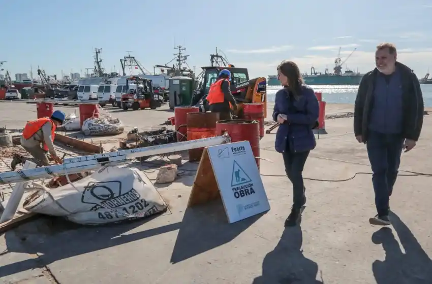 Fernanda Raverta y Gabriel Felizia recorrieron los avances en las obras del puerto
