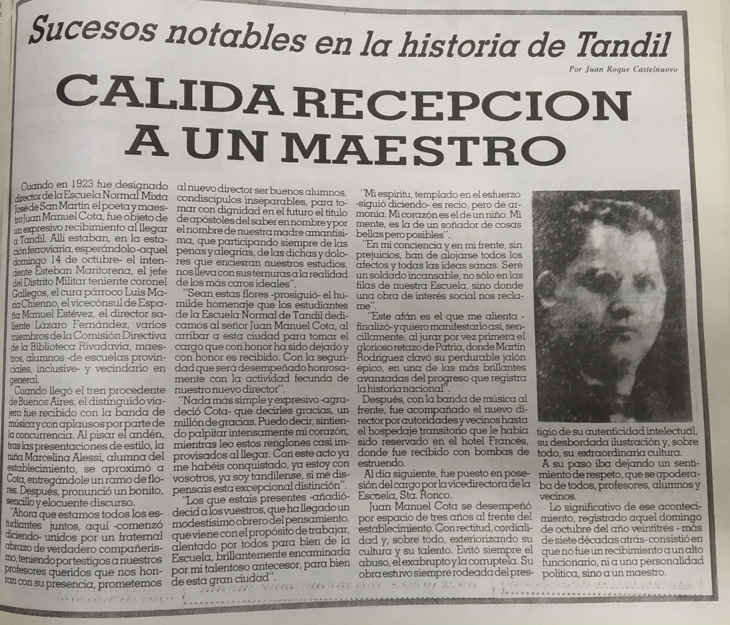 Cálida recepción a un maestro