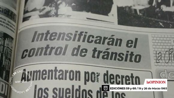 30 años de La Opinión: las tapas 59 y 60, del 19 y 26 de marzo de 1993