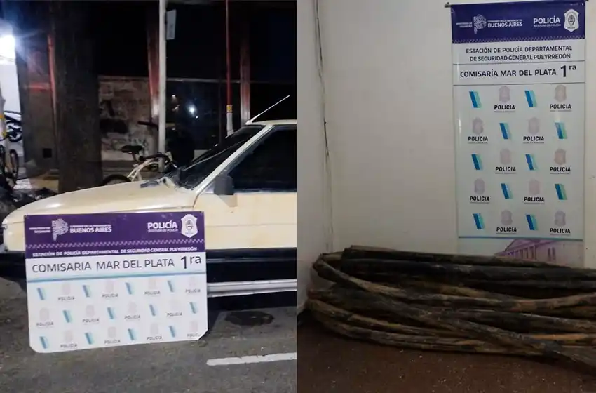 Se metieron en una alcantarilla para robar cables multipar