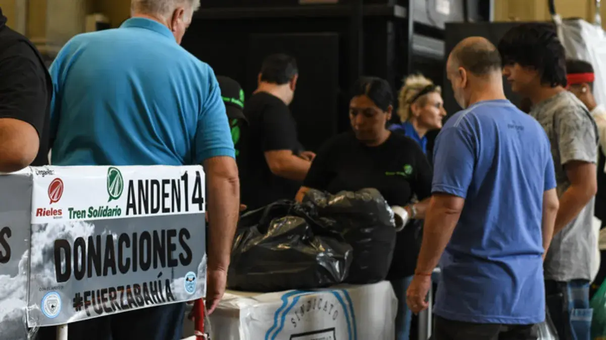 En todo el país hay recepción de donaciones para llevar a Bahía Blanca.