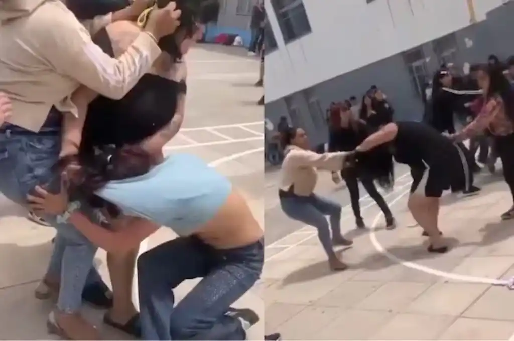 Batalla campal en una escuela