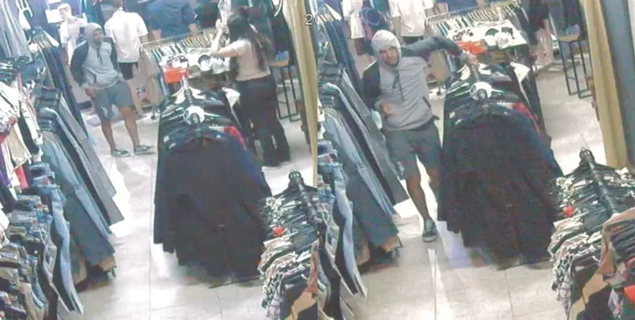 El asalto quedó grabado gracias a las cámaras de vigilancia instaladas en el local.