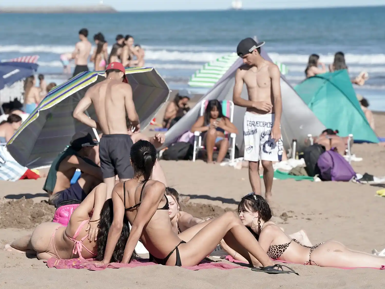 Playa. Se disfrutó como en el verano