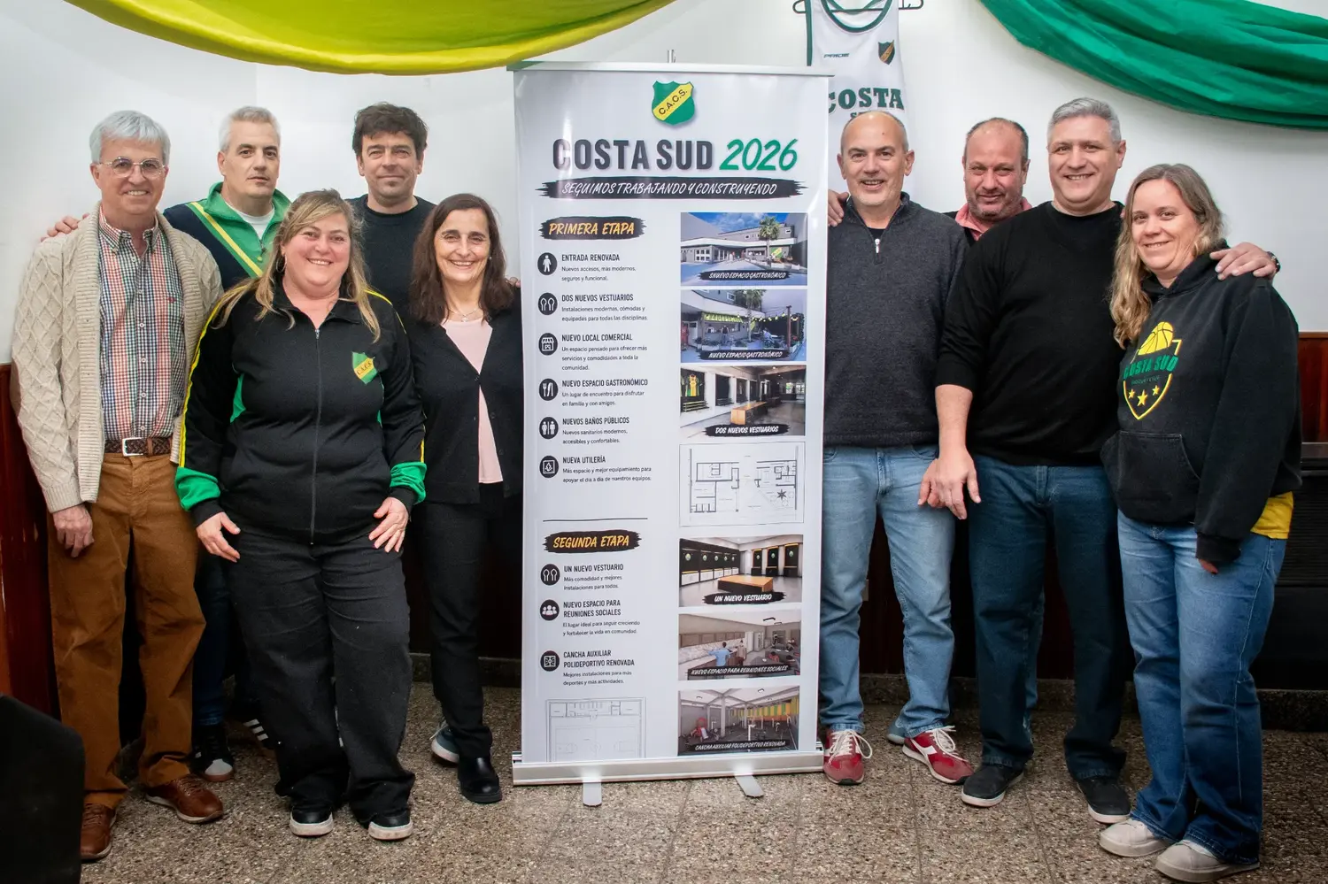 Dirigentes del Costa Sud presentaron las obras que se están realizando entorno al estadio de básquet