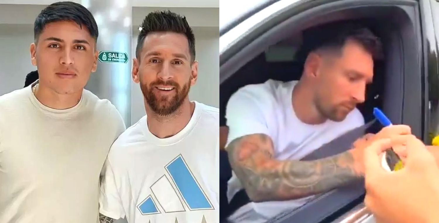 Messi y Farias juntos