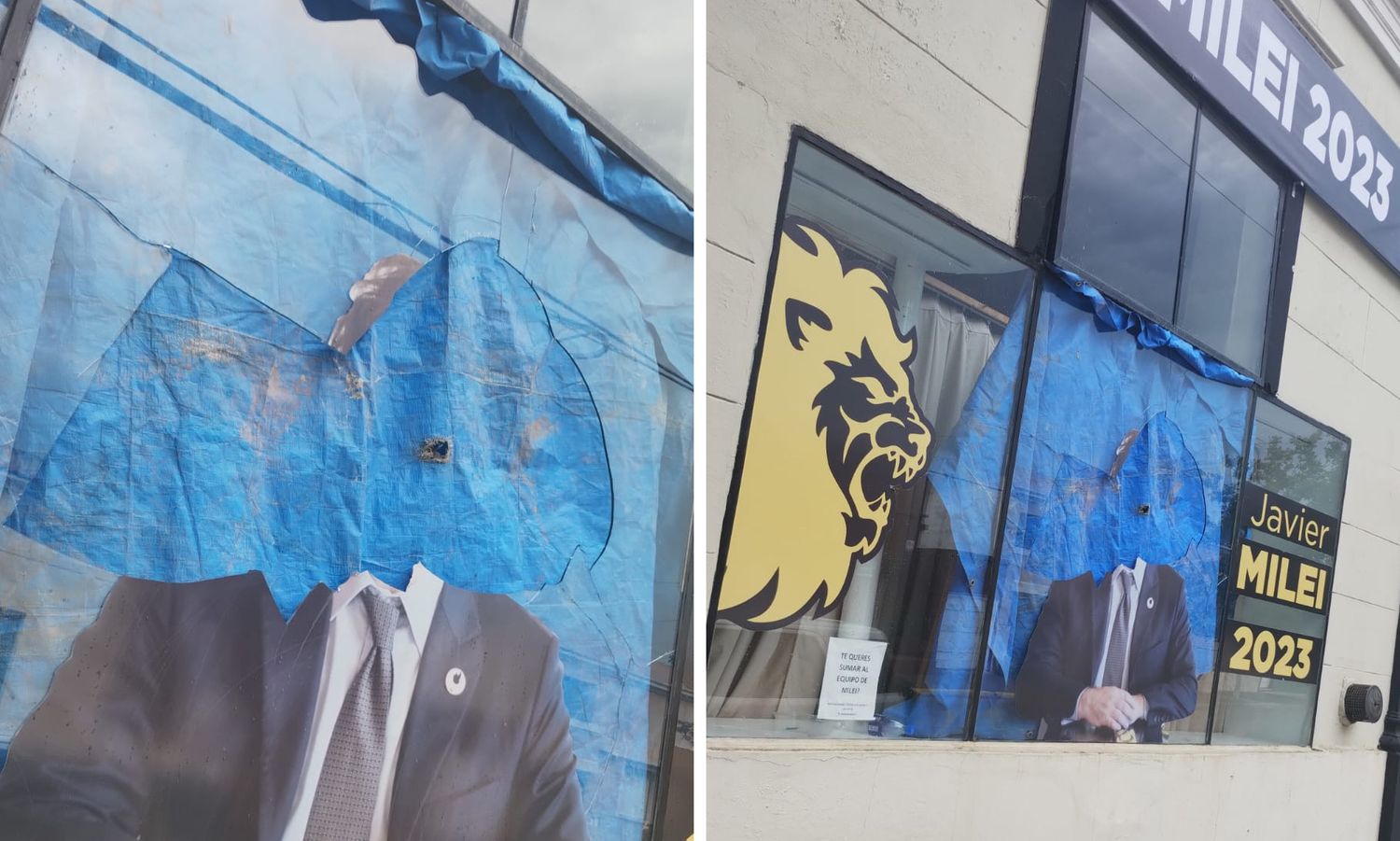 Destrozos en el local partidario