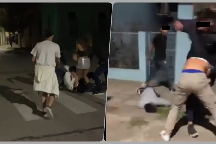 Brutal pelea entre jóvenes en la región: le pegaron piñas y patadas en la cabeza a un chico que habría terminado inconsciente