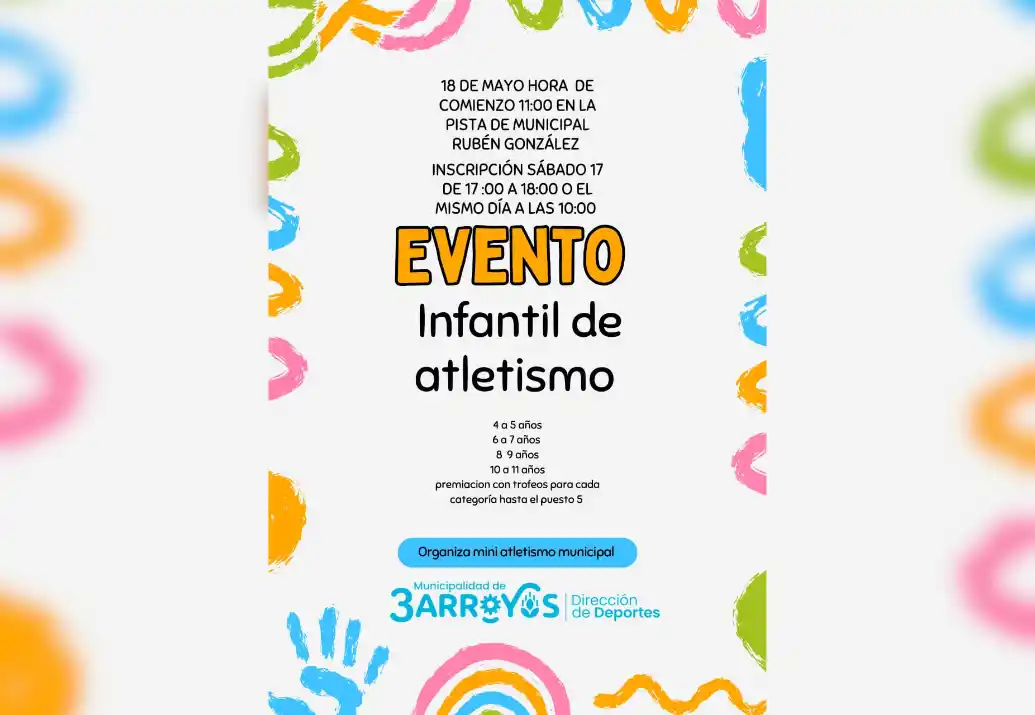 Evento Infantil de Atletismo en Tres Arroyos