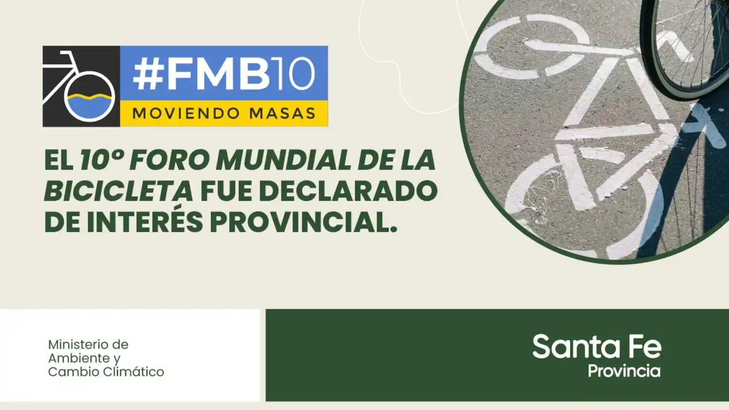 La provincia de Santa Fe participará en el 10° Foro Mundial de la Bicicleta