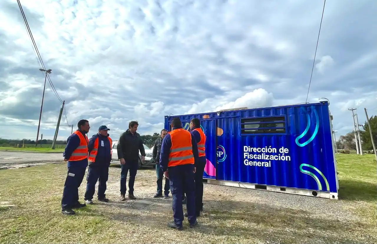 El container que funcionará como oficina, fue inaugurado el martes en presencia del Jefe de Gabinete. Fue el primer día de control en Ruta 1001 y la ex Ruta 9.