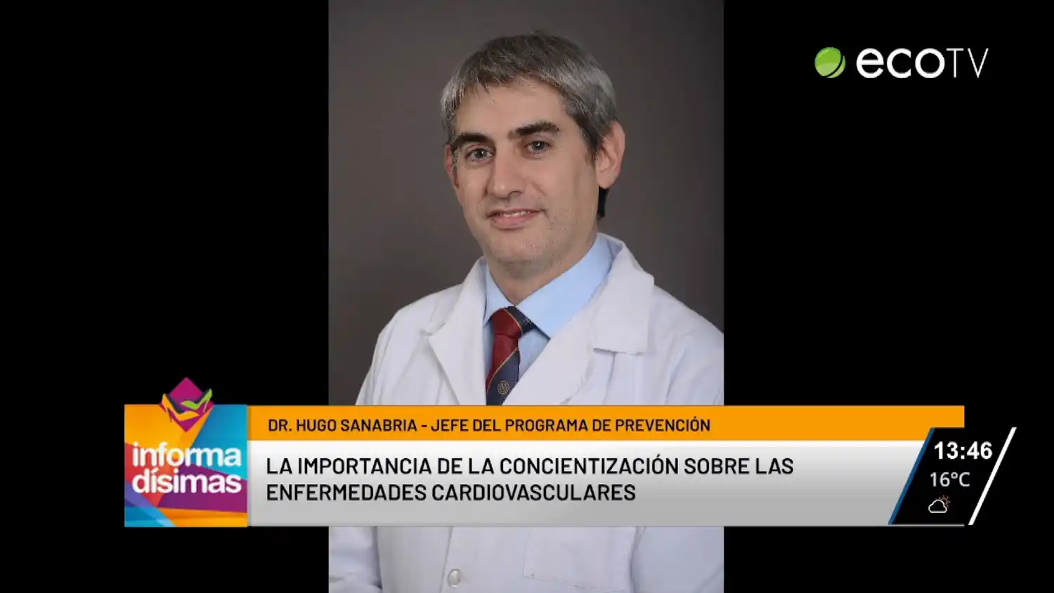 Dr. Hugo Sanabria dialogó con Informadísimas por Eco TV y la 104.1 Tandil FM.