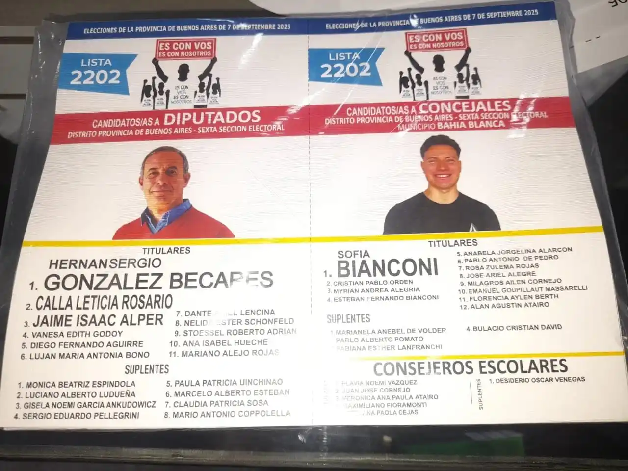 La boleta con la foto incorrecta en la categoría concejales