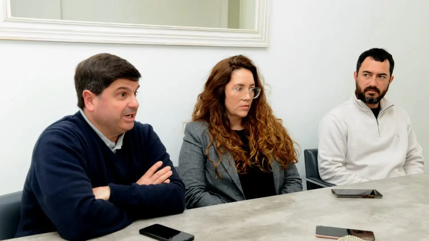 Gastón Vázquez, María de los Ángeles García y Emiliano Salvarezza.