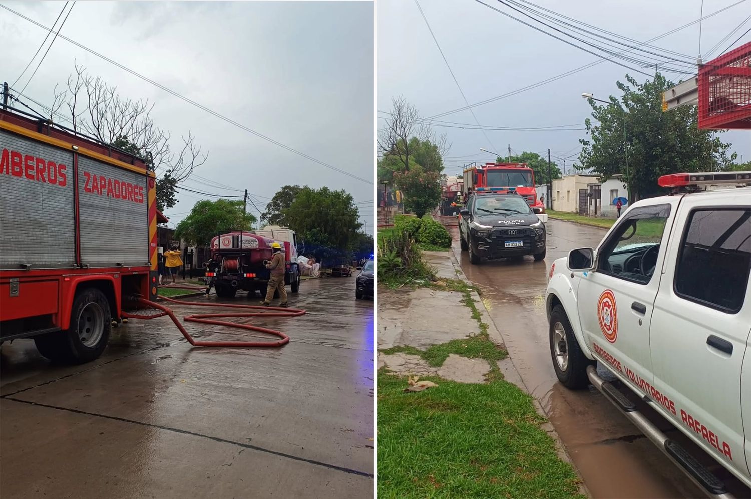 Muebles y el cielorraso en llamas: los Bomberos sofocaron un incendio en la habitación de una casa