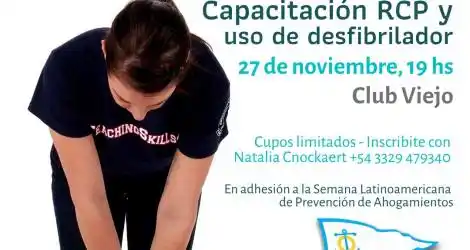 Capacitación en RCP y uso de desfibrilador en Náutico