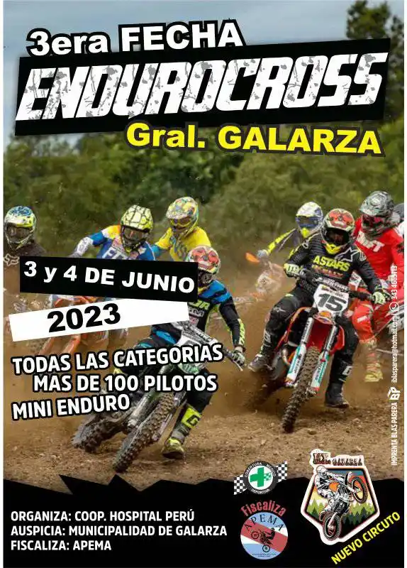 El EnduroCross se presentará en General Galarza