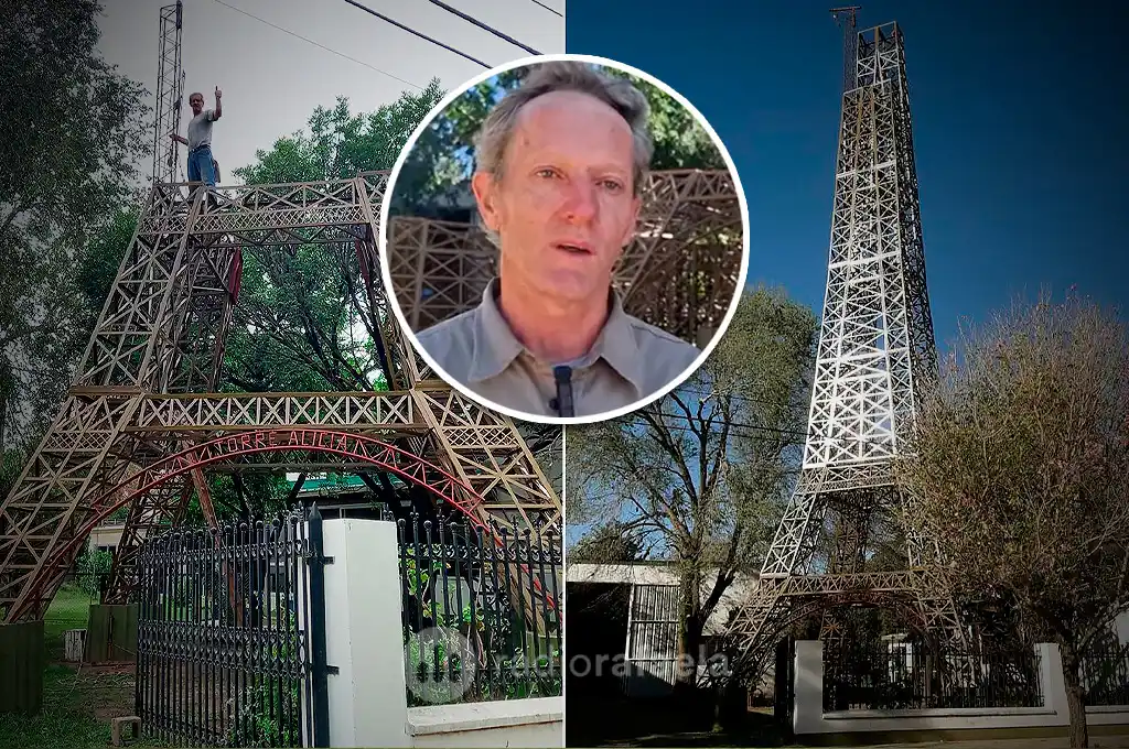 Parque Síquiman ya luce la réplica de la Torre Eiffel hecha en Argentina: “Ya empezó a mover la economía”