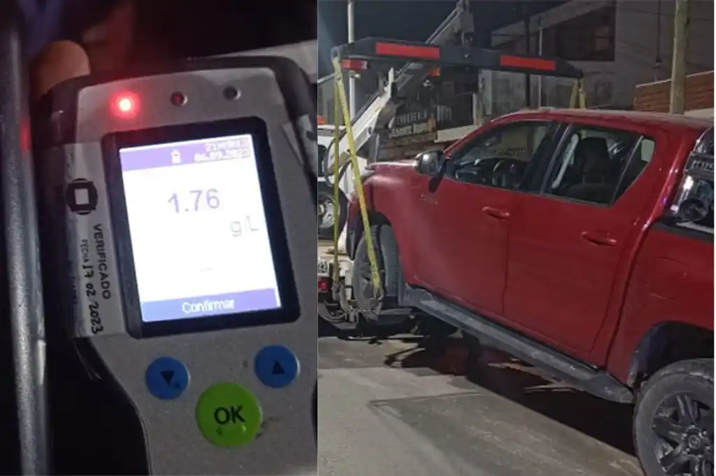 El test de alcoholemia dio resultado positivo con 1,76g/l.