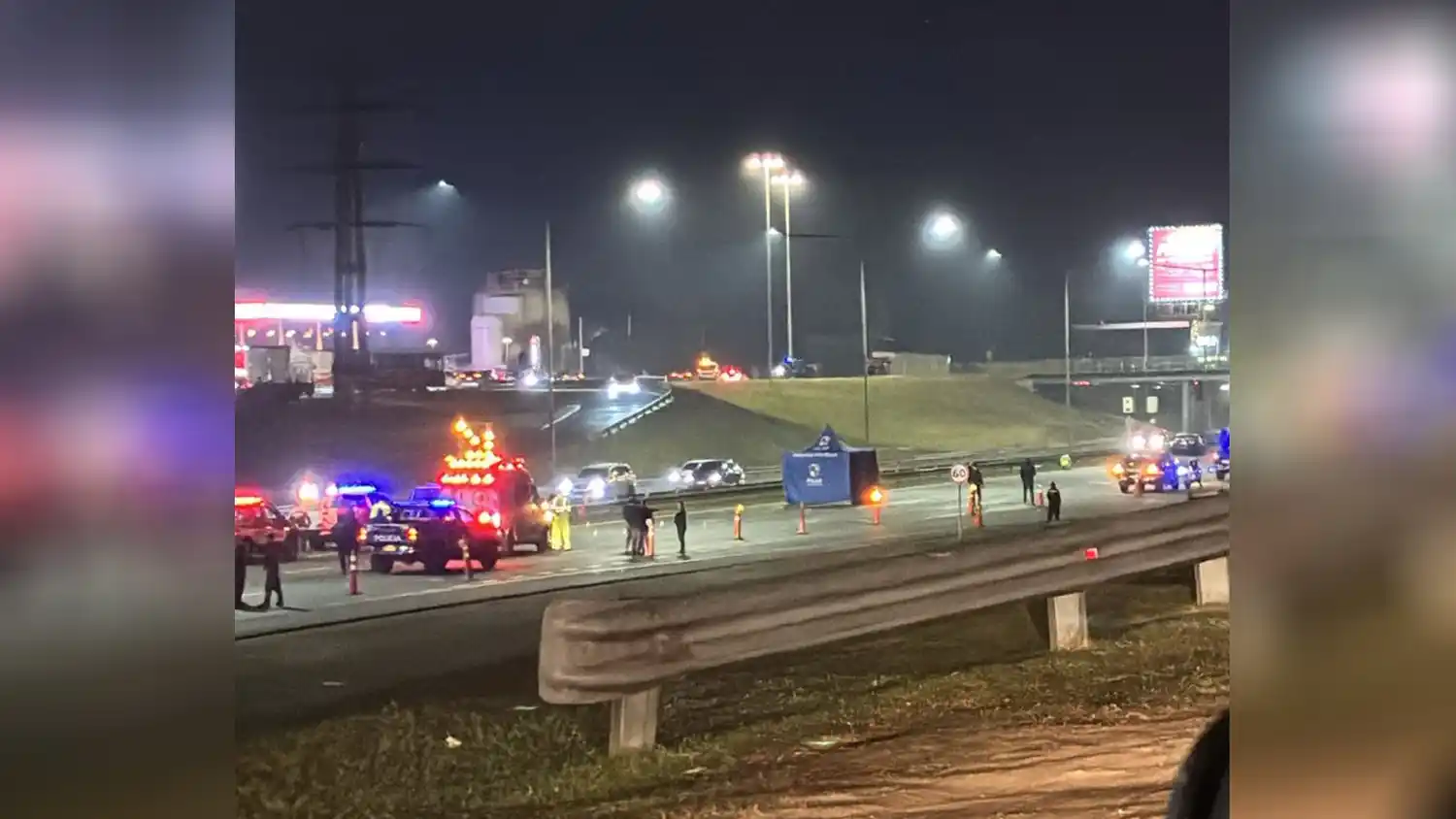 El siniestro ocurrió en el Km 43.5 (Foto Tránsito en Pilar)