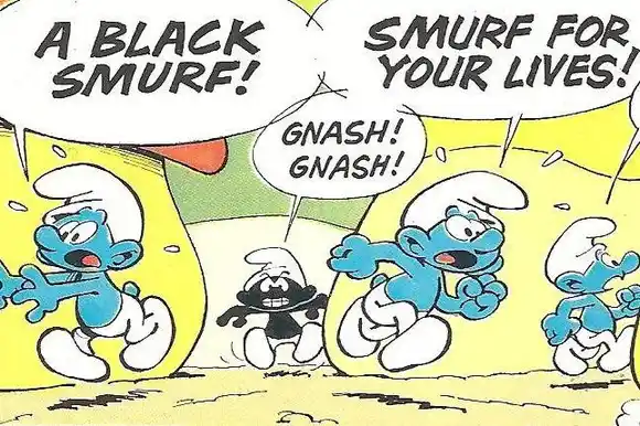 Los pitufos negros, acusaciones de racismo y relación con los zombies