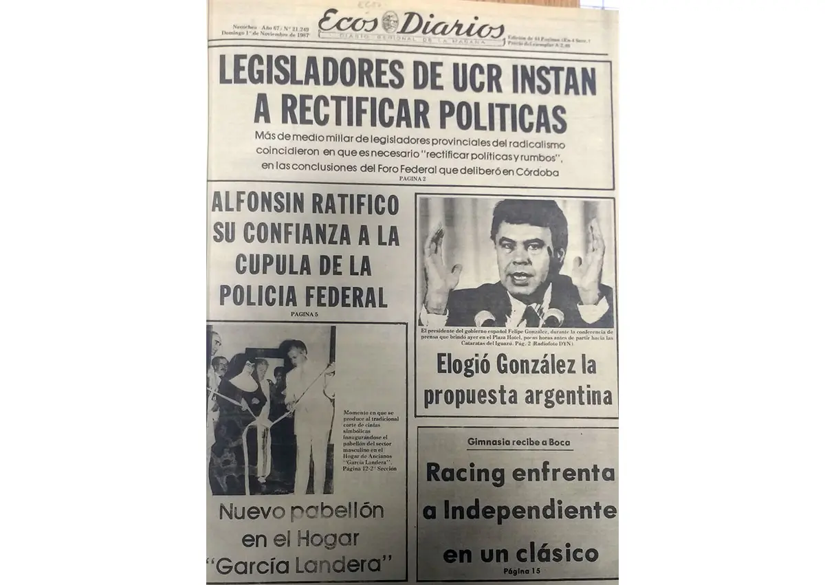 Domingo 1º de noviembre de 1987