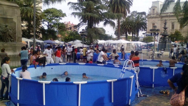 Milagro Sala armó un campamento en pleno centro de Jujuy
