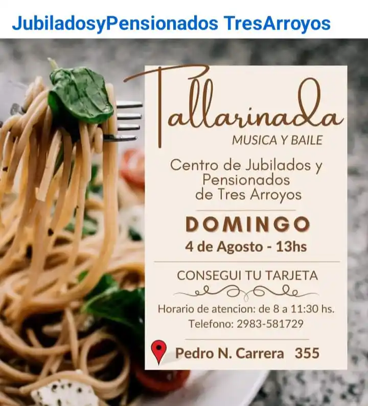 Tallarinada del Centro de Jubilados y Pensionados