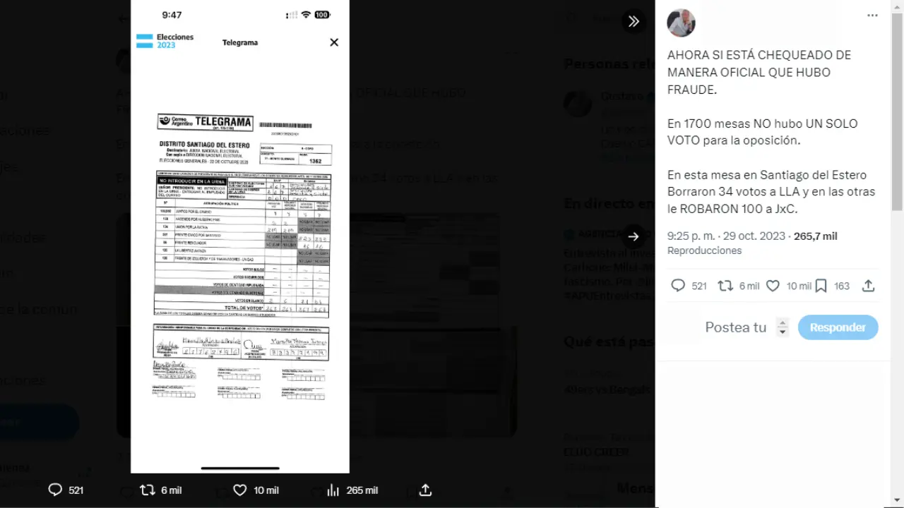 Por qué las inconsistencias en los telegramas del escrutinio provisorio no implican fraude electoral