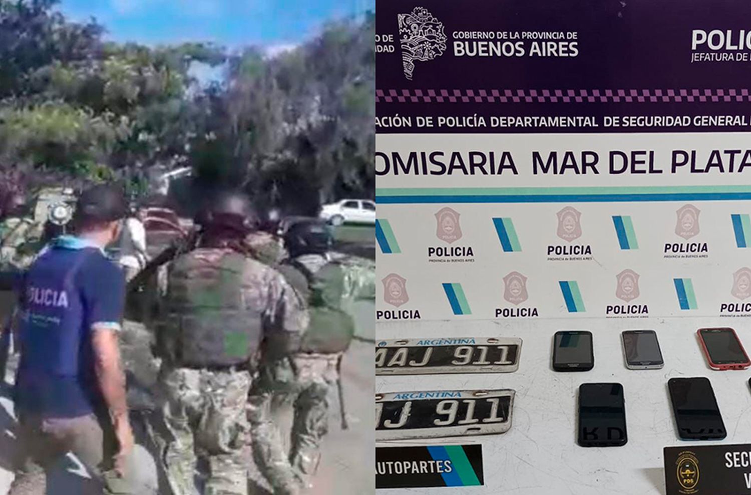 Cae banda de ladrones con patentes de autos y celulares, tras allanar una vivienda en Don Emilio