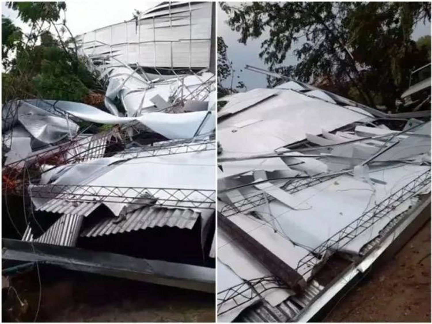 Fuerte tormenta, durante la mañana y la tarde del sábado, en Gualeguaychú, provocó distintos daños materiales