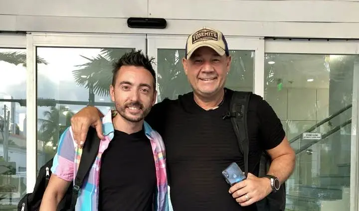 El mago Richard y el "Chino" Volpato