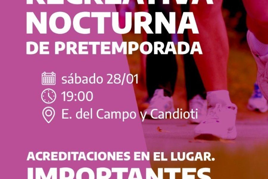 Se viene la maratón recreativa nocturna