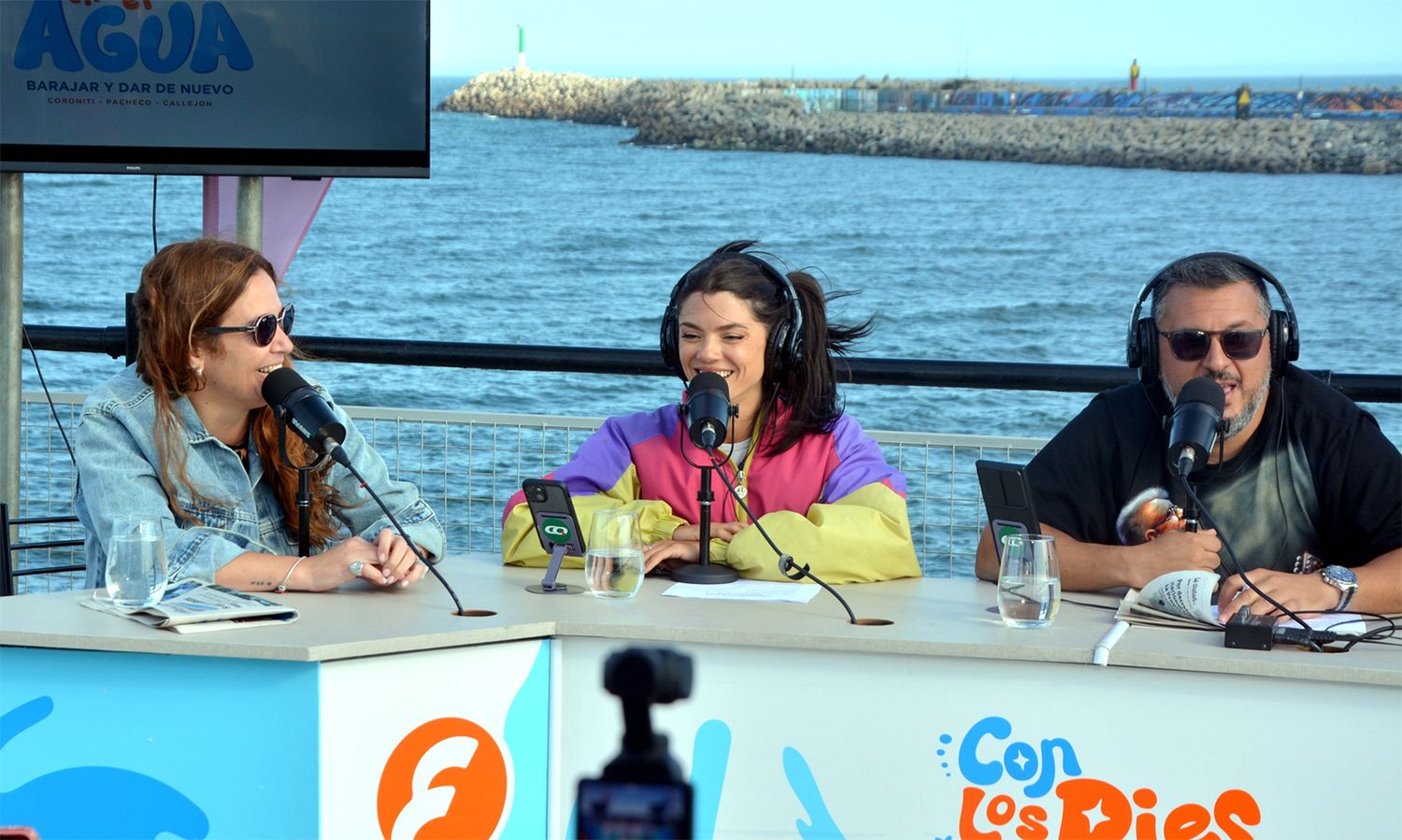 Jimena López. Junto a Rocío Pacheco y Emiliano Coroniti