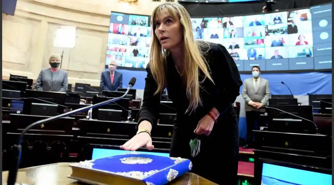 Juliana Di Tulio juró ayer como senadora, en reemplazo de Jorge Taiana.