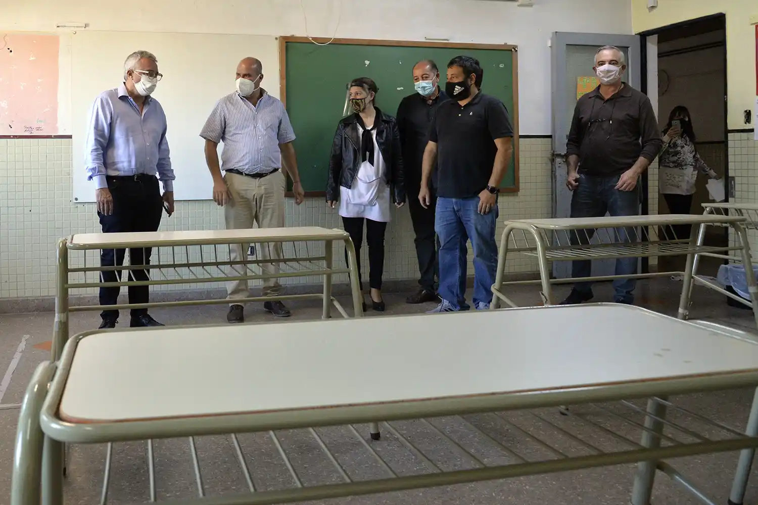 Zamora supervisó obras en escuelas de Tigre