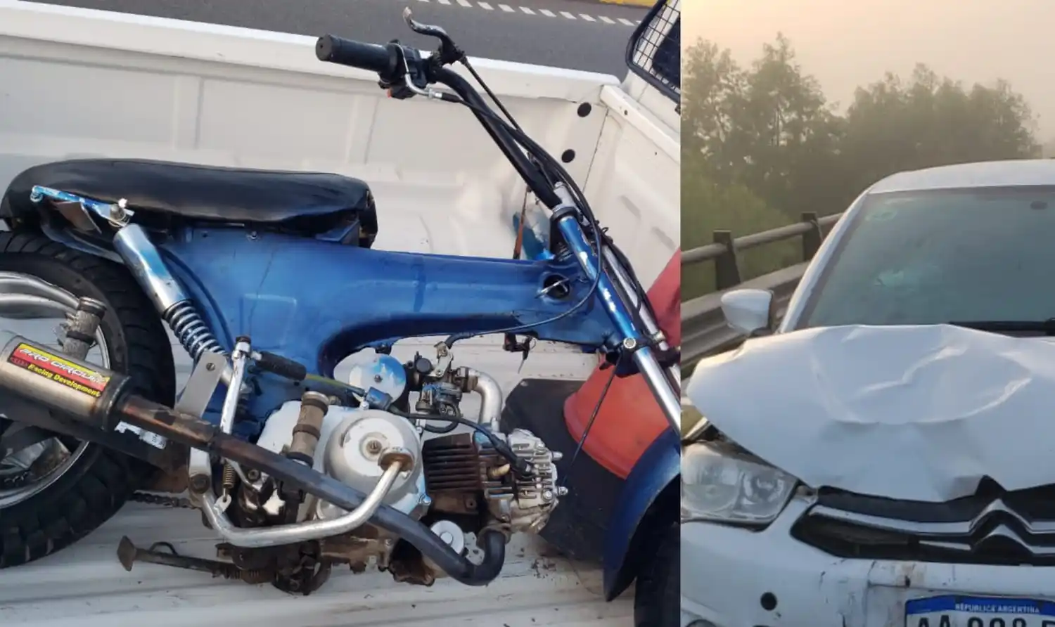 Motociclista de 15 años trasladado a Buenos Aires en grave estado tras choque en la ruta 9