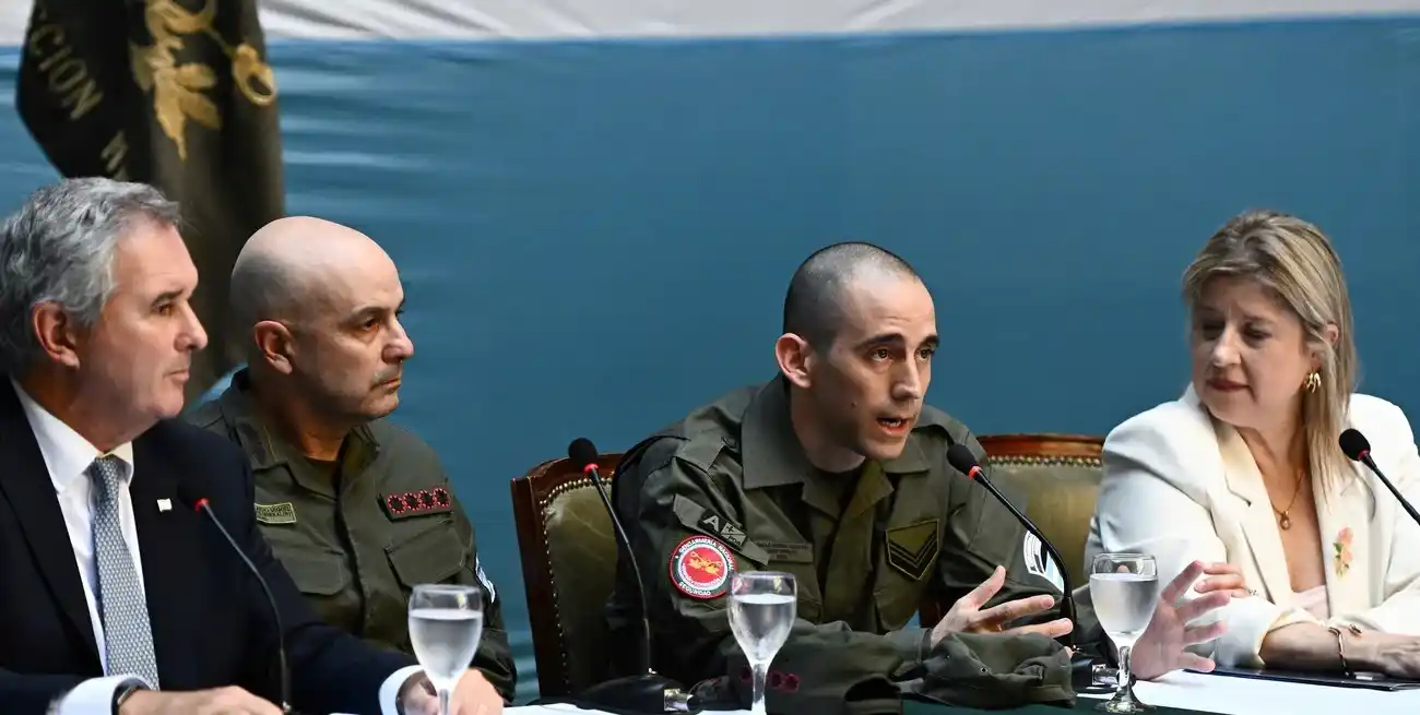 En Centinela, Nahuel Gallo dio su primera conferencia tras ser repatriado: denunció torturas psicológicas en El Rodeo I y pidió por los detenidos. Foto: Reuters / Pedro Lázaro Fernández.